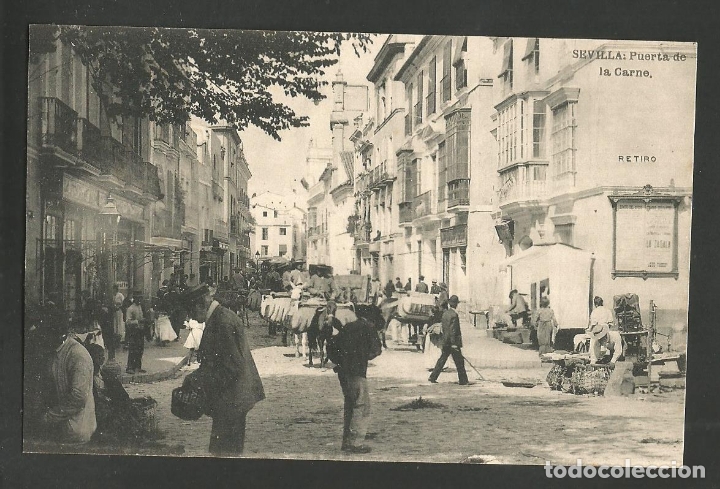 Postales: SEVILLA-PUERTA DE LA CARNE-HAUSER Y MENET-VER REVERSO-(61.234)