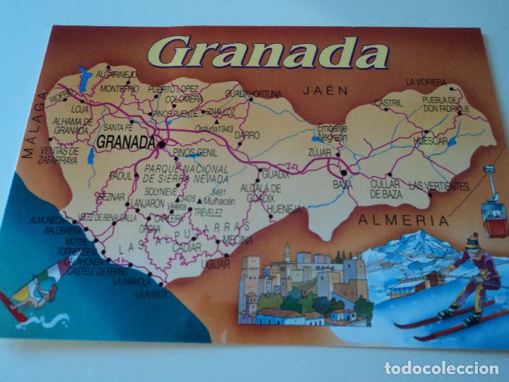 Postales: GRANADA MAPA ED DOMINGUEZ - Foto 1