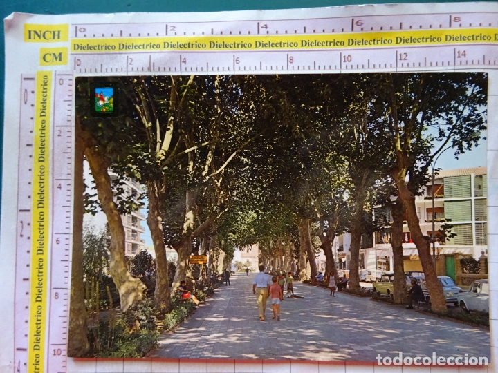 Postales: POSTAL DE M&Aacute;LAGA. A&Ntilde;O 1973. TORRE DEL MAR. PASEO DE LARIOS. 2837