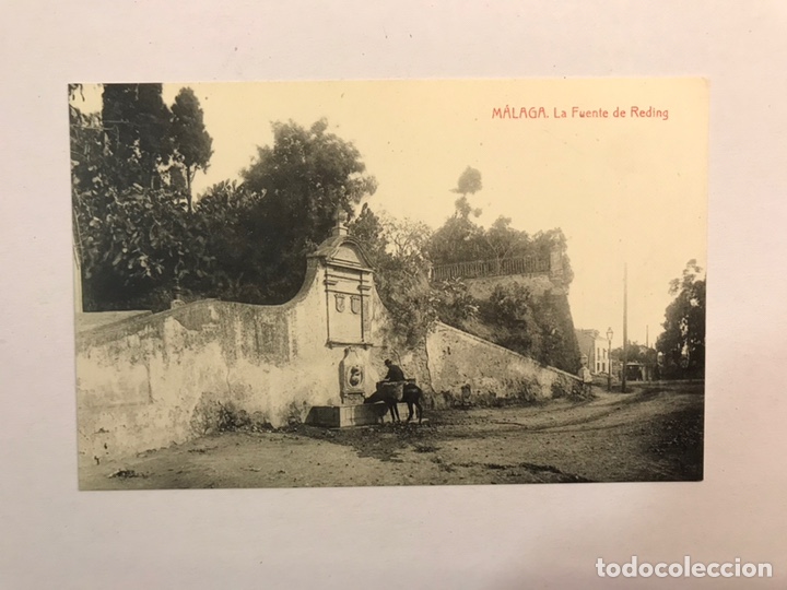 Postales: MALAGA. Postal Animada. La Fuente de Red&iacute;ng. Edita: Fototipia THOMAS (h.1920?) NO CIRCULADA..