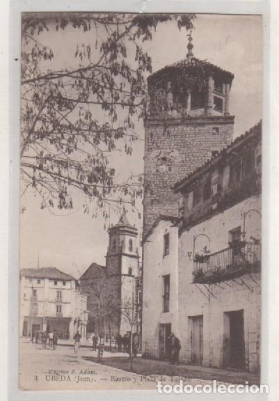 Postales: 3 Ubeda. Jaen. Rastro y Plaza de Toledo. Edici&oacute;n S. Adam. circular.