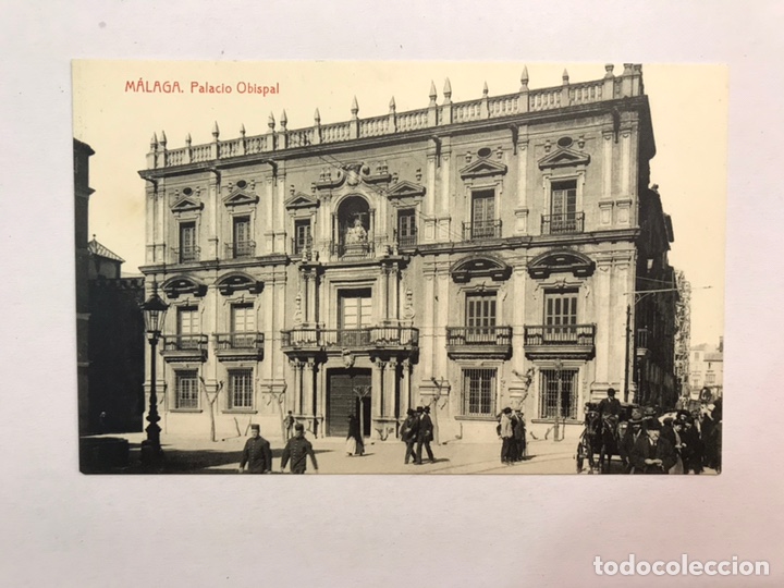 Postales: MALAGA. Postal Animada. Palacio Obispal. Edita: Fototipia THOMAS No.2120 (h.1920?)