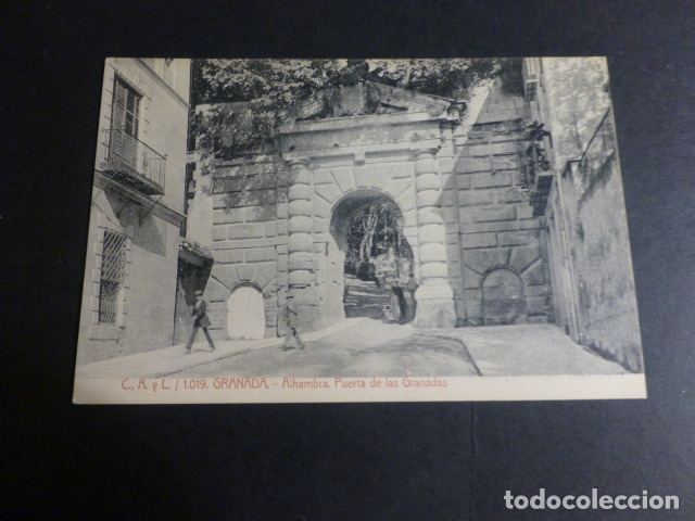 Postales: GRANADA ALHAMBRA PUERTA DE LAS GRANADAS - Foto 1