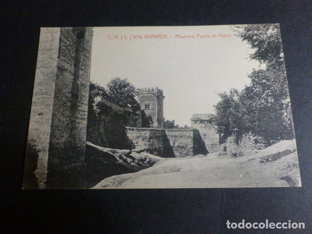 Postales: GRANADA ALHAMBRA PUERTA DE HIERRO - Foto 1