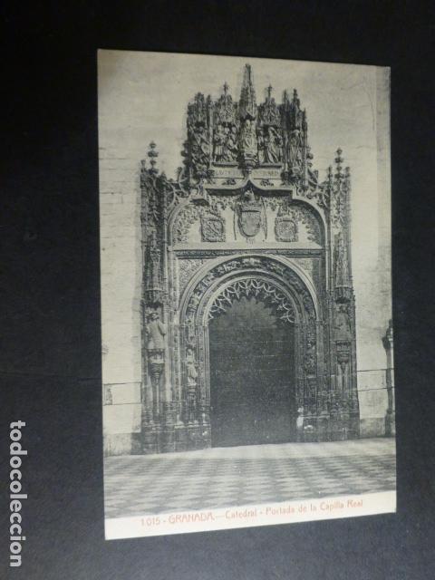 Postales: GRANADA CATEDRAL PORTADA DE LA CAPILLA REAL - Foto 1
