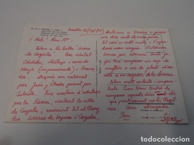 Postales: JA&Eacute;N - POSTAL CAZORLA - CASTILLO DE LA YEDRA - Foto 2
