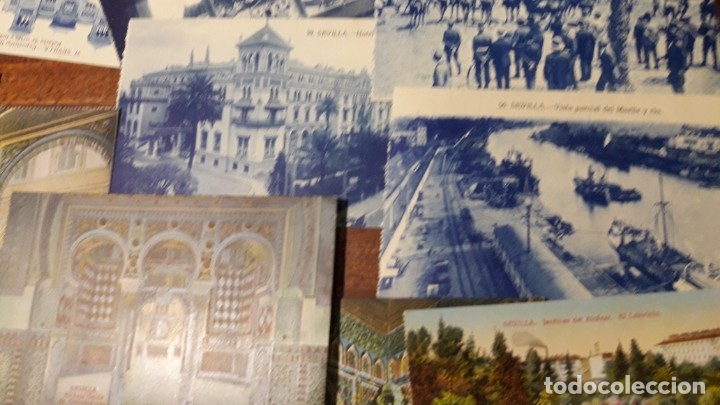 Postais: Sevilla muelle tren feria ganado alcazar 23 postales antiguas ca 1900