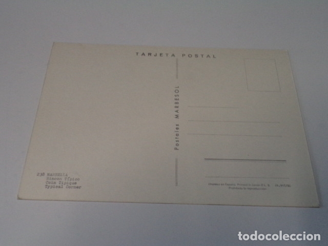 Postales: M&Aacute;LAGA - POSTAL MARBELLA - RINC&Oacute;N T&Iacute;PICO - Foto 2