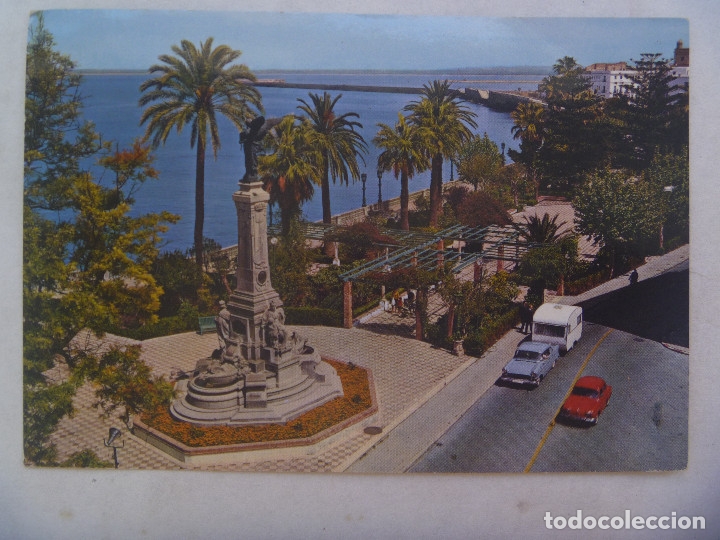 Postales: POSTAL DE CADIZ : PANORAMICA DEL PASEO DEL MARQUES DE COMILLAS . A&Ntilde;OS 60