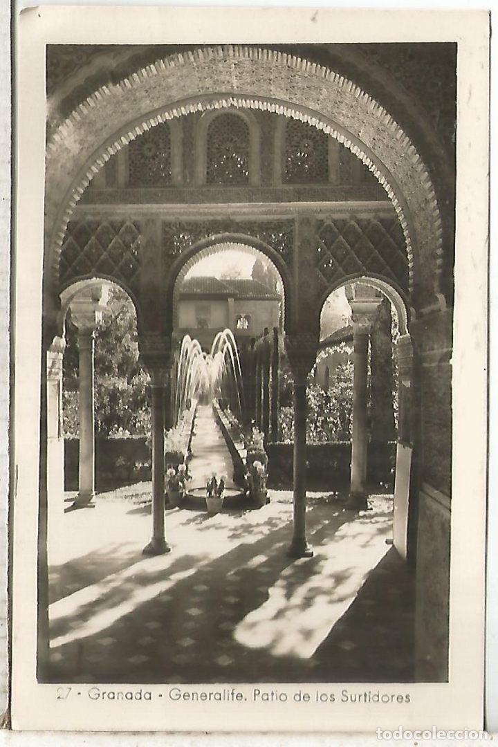 Postales: GRANADA GENERALIFE ESCRITA - Foto 1