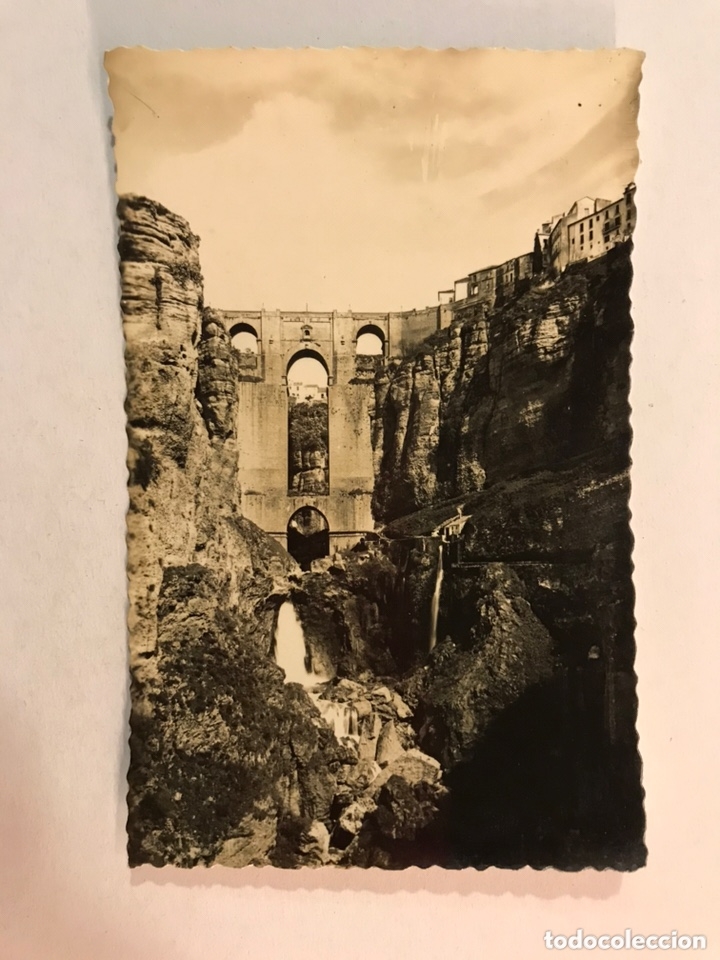 Postkarten: RONDA (Malaga) Postal Fotograf&iacute;ca No.12, Puente nuevo del Tajo. Edita: Ed. Arribas (h.1950?)