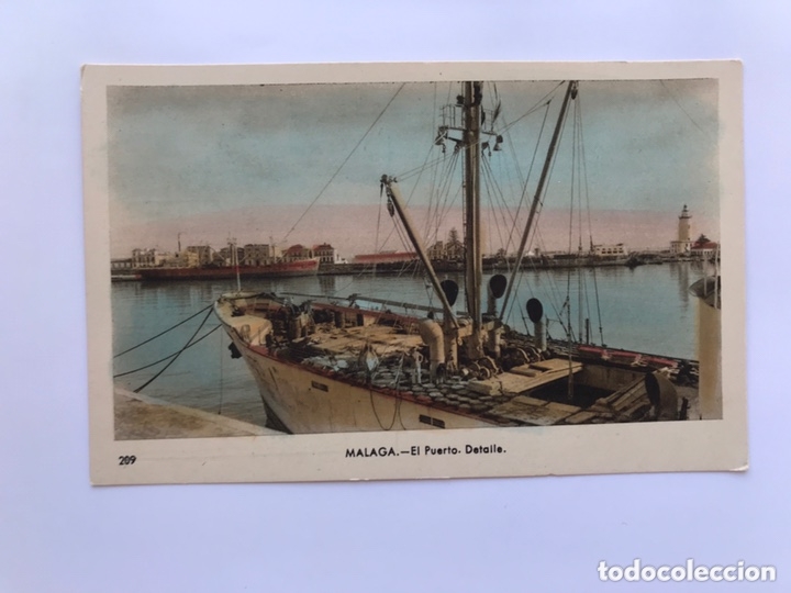 Postales: MALAGA. Postal Coloreada No.209, El puerto. Detalle. Edita: Ed. Arribas (h.1950?) NO CIRCULADA