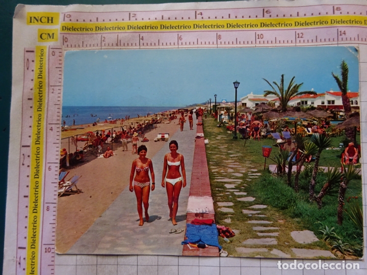Postkarten: POSTAL DE M&Aacute;LAGA.MARBELLA. A&Ntilde;O 1970. PLAYA HOTEL PINOMAR MUJERES BIKINI . 318