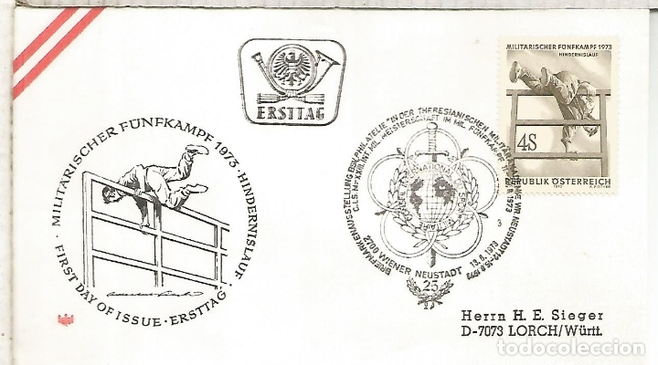Cartes Postales: AUSTRIA FDC 1973 ENTRENAMIENTO MILITAR DEPORTE