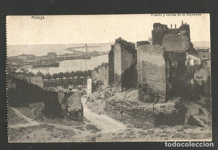 Postales: MALAGA-PUERTO Y RUINAS DE LA ALCAZABA-ED&middot;DOMINGO DEL RIO-VER REVERSO-(61.926)