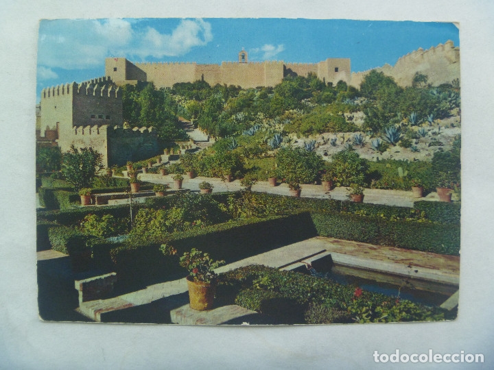 Postales: POSTAL DE ALMERIA : JARDINES DE LA ALCAZABA. A&Ntilde;OS 60