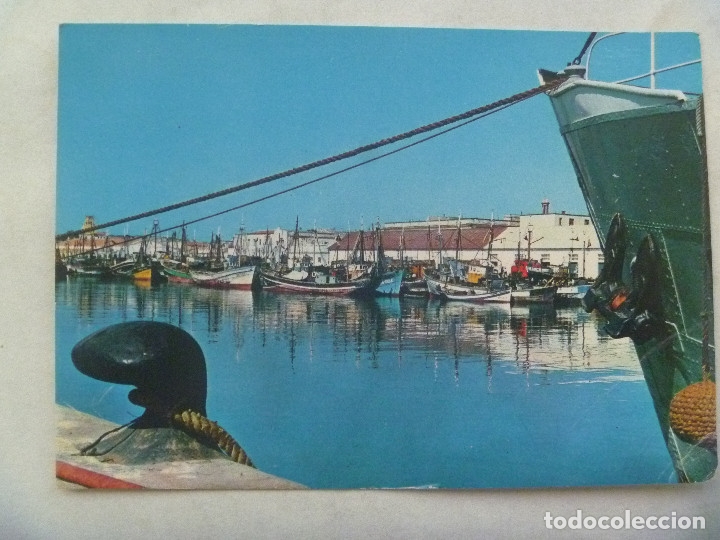 Postales: POSTAL DE PUERTO DE SANTA MARIA ( CADIZ ) : RIO GUADALETE Y MUELLE PESQUERO. A&Ntilde;OS 60