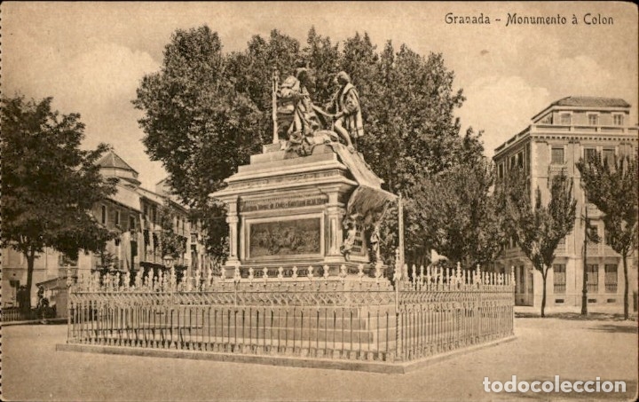 Postales: Granada &ndash; Monumento a Colon - Foto 1