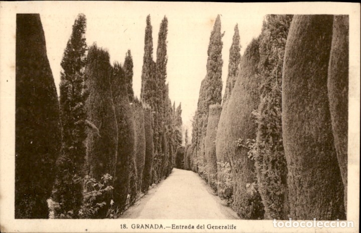 Postales: Granada &ndash; Entrada del Generalife &ndash; L. Roisin - Foto 1