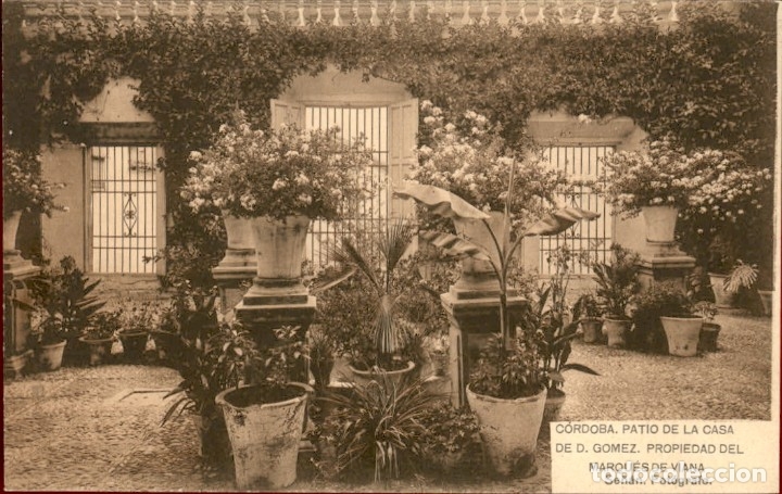 Postkarten: Cordoba &ndash; Patio de la Casa de D. Gomez. Propiedad del Marques de Viana. Se&ntilde;&aacute;n. Hauser y Menet