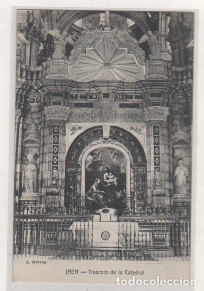 Postales: Jaen A Mortos Trascoro de la Catedral. Sin circular.