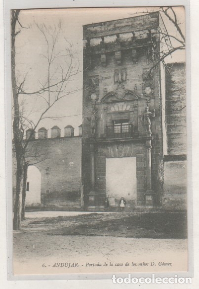 Postales: Andujar 6 Portada de la casa de los ni&ntilde;os D. G&oacute;mez. Edit Luis Delgado.