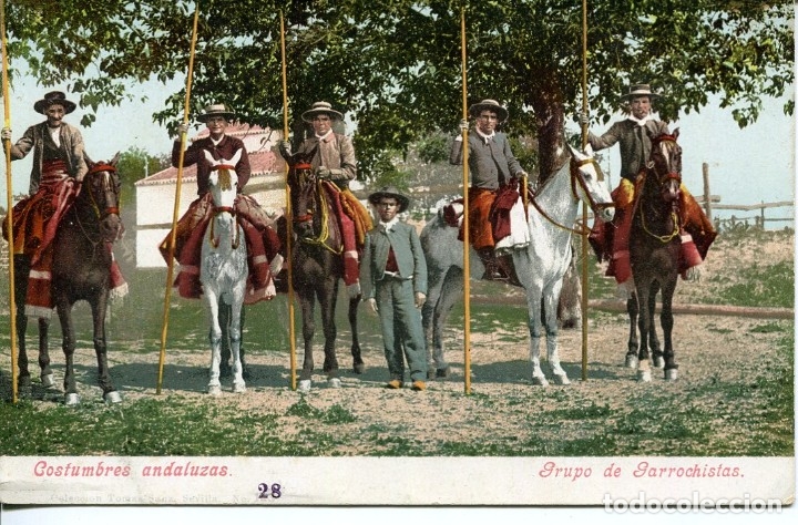 Postkarten: COSTUMBRES ANDALUZAS-GARROCHISTAS- PURGER 1904 SIN DIVIDIR