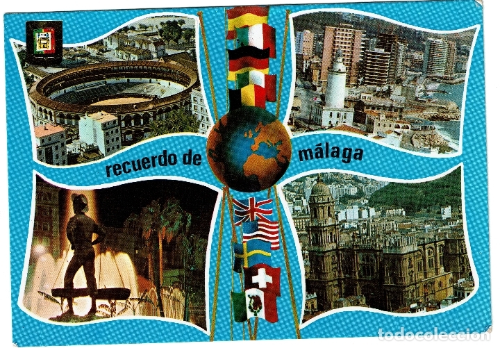 Postkarten: MALAGA VISTAS PARCIALES N&ordm; 24 EDICIONES DOMINGUEZ EDSCUDO DE ORO