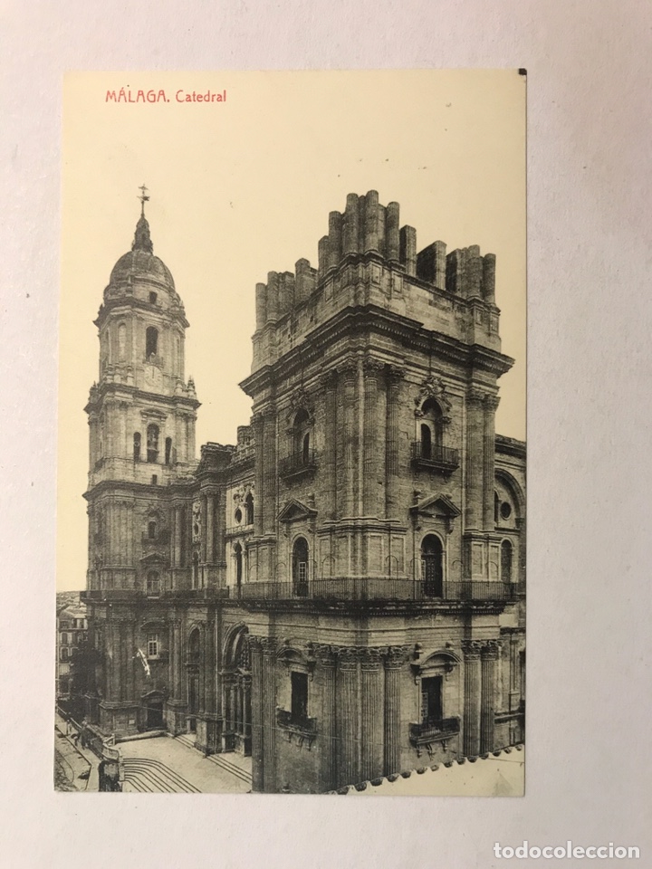 Postales: MALAGA. Postal. Catedral. Edita: Fototipia THOMAS (h.1920?) Sin Circular