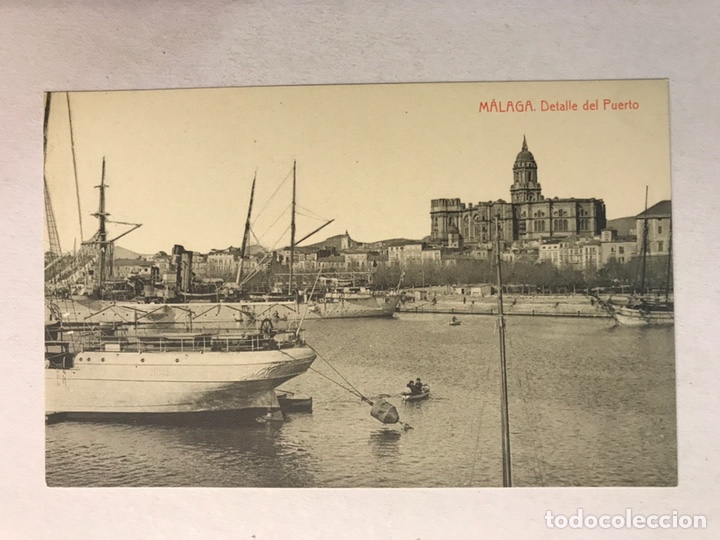 Postales: MALAGA. Postal Detalle del Puerto. Edita: Fototipia THOMAS 2134 (h.1920?) Sin Circular