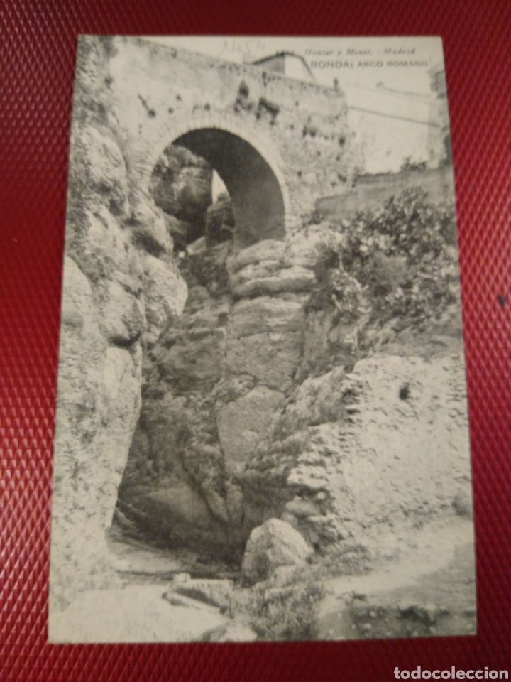 Postales: 1454 Hauser y Menet Ronda. Arco romano. Serie general .M&aacute;laga.