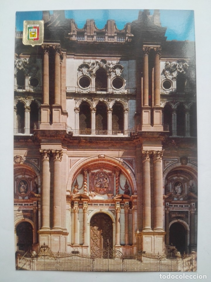 Postales: TARJETA POSTAL. N&ordm; 72. M&Aacute;LAGA.FACHADA PRINCIPAL DE LA CATEDRAL. A&Ntilde;O 1977. ED. DOMINGUEZ
