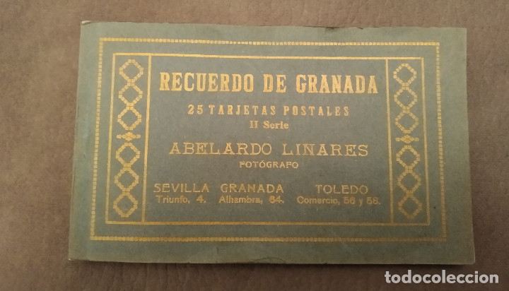 Postkarten: RECUERDO DE GRANADA, BLOC DE 25 POSTALES ANTIGUAS, II SERIE, ABELARDO LINARES, Env&iacute;o gratis