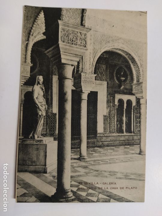 Postales: SEVILLA-GALERIA DEL PATIO DE LA CASA DE PILATO-VER REVERSO-(63.074)