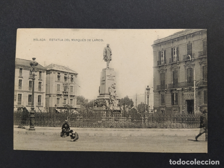 Postales: MALAGA-ESTATUA DEL MARQUES DE LARIOS-HAUSER Y MENET-VER FOTOS-(63.306)