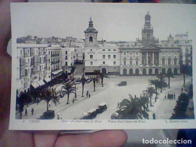 Postales: CADIZ PLAZA SAN JUAN DE DIOS  ED L.ROISIN N&ordm; 5 S /C ANIMADA  RARA