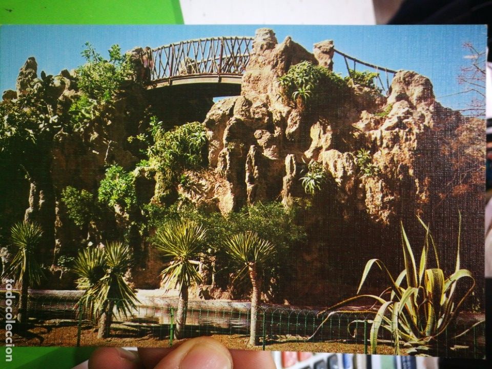 Postales: Postal Cadiz Parque de Genoves Cascada