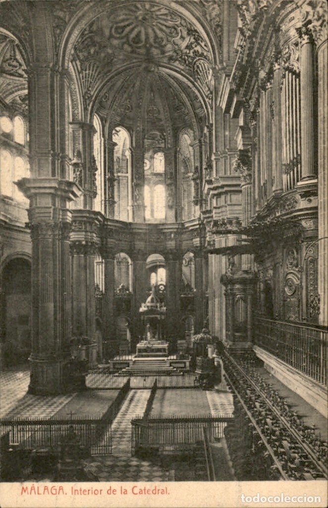 Postales: Malaga. Interior de la catedral - Thomas - Foto 1
