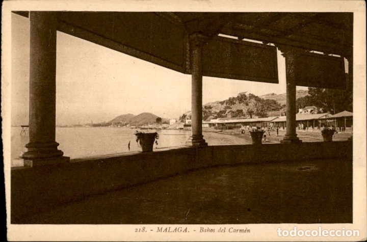 Postales: Malaga. Ba&ntilde;os del Carmen &ndash; L. Roisin