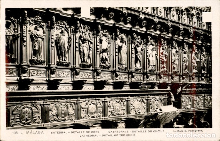 Postales: Malaga. Catedral &ndash; Detalle del Coro &ndash; L. Roisin