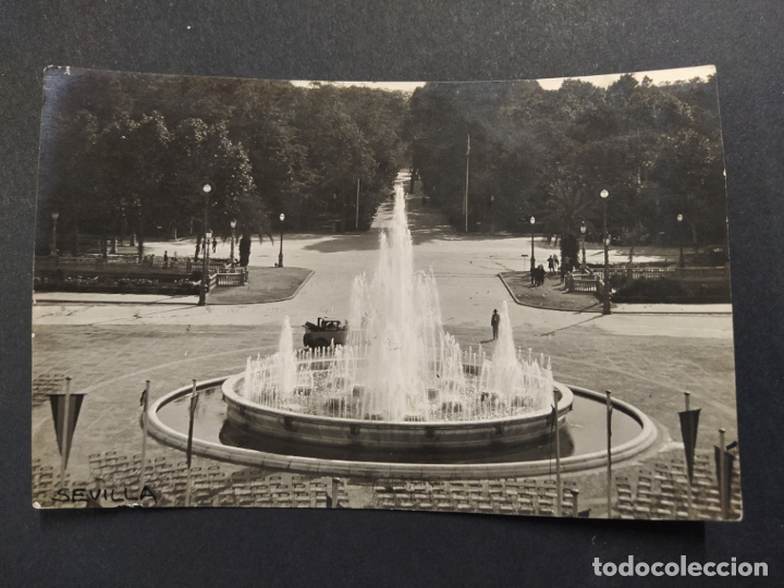 Postales: SEVILLA-EXPOSICION IBERO AMERICANA-SURTIDOR PLAZA DE ESPA&Ntilde;A-FOTOGRAFICA-ROISIN-VER FOTOS-(63.487)