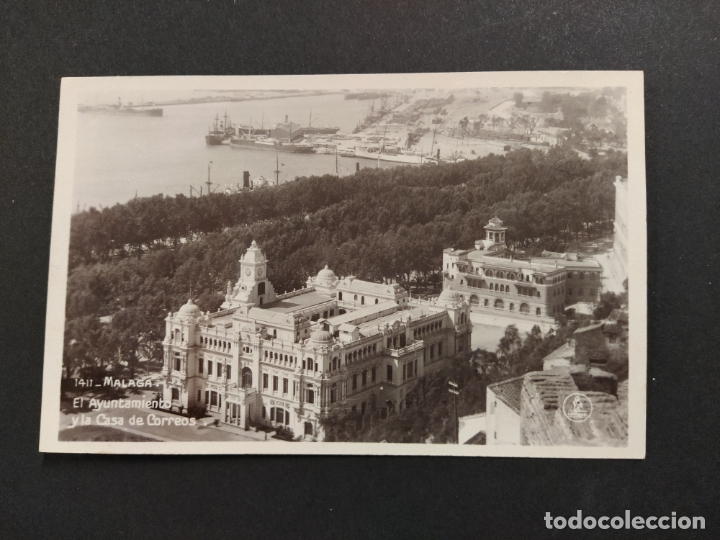 Postales: MALAGA-AYUNTAMIENTO Y CASA DE CORREOS-FOTOGRAFICA UNIQUE-VER FOTOS-(63.491)
