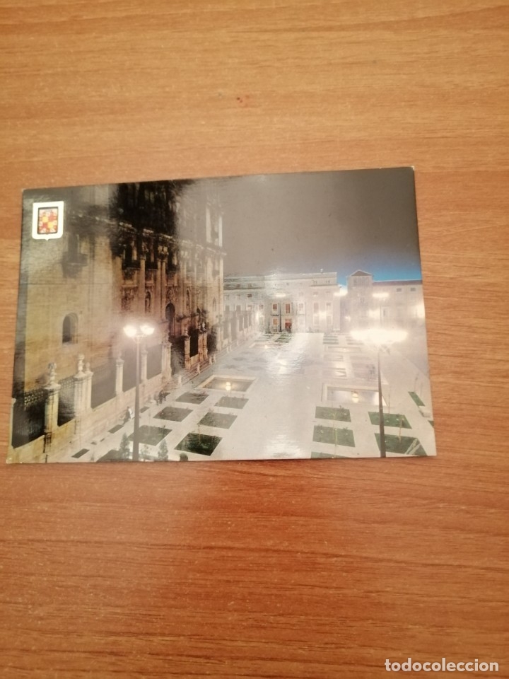 Postales: POSTAL JAEN PLAZA DE SANTA MARIA Y DETALLE DE LA FACHADA DE LA CATEDRAL ESCRITA