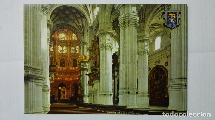 Postales: POSTAL GRANADA, CATEDRAL, CAPILLA MAYOR Y COLUMNAS - Foto 1