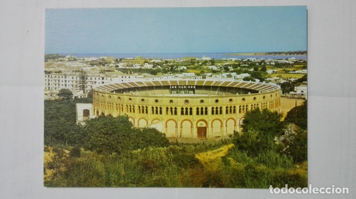 Postales: POSTAL SANLUCAR DE BARRAMEDA, PLAZA DE TOROS Y VISTA PARCIAL