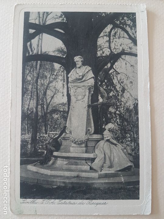 Postales: ESTATUA DE B&Eacute;CQUER SEVILLA POSTAL - Foto 1