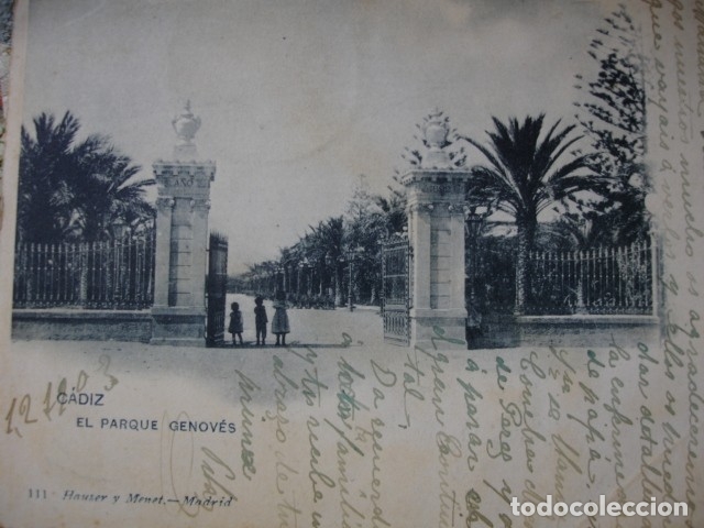 Postales: CADIZ EL PARQUE GENOVES
