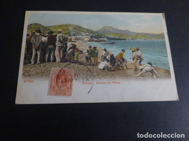 Postcards: MALAGA ESCENA DE PESCA