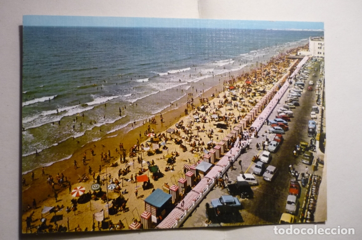 Postales: POSTAL CADIZ .-PLAYA VICTORIA .CIRCULADA  CM