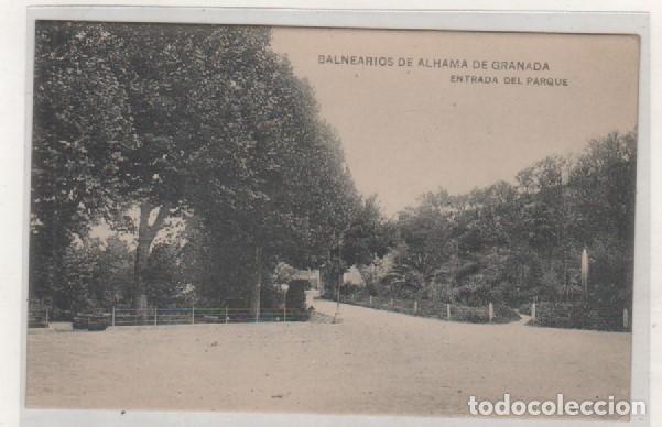 Postales: Ba&ntilde;os de Alhama de Granada. Entrada al parque. Hauser y Menet.